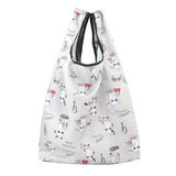 Kusuguru Foldable Shopping Bag / Eco Bag - Gray Eyewear Cat | Kusuguru可摺疊便攜環保袋 - 灰色眼鏡貓