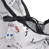 Kusuguru Foldable Shopping Bag / Eco Bag - Gray Eyewear Cat | Kusuguru可摺疊便攜環保袋 - 灰色眼鏡貓