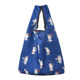 Kusuguru Foldable Shopping Bag/ Eco Bag - Blue Eyewear Cat | Kusuguru可摺疊便攜環保袋 - 藍色眼鏡貓