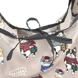 Kusuguru Foldable Shopping Bag / Eco Bag - Eyewear Cat and Dog | Kusuguru可摺疊便攜環保袋 - 眼鏡貓和狗