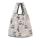 Kusuguru Foldable Shopping Bag / Eco Bag - Eyewear Cat and Dog | Kusuguru可摺疊便攜環保袋 - 眼鏡貓和狗