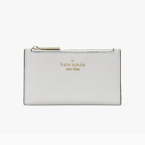 Kate Spade Leila Small Bifold Wallet - Quill Grey | Kate Spade 荔枝紋真皮短銀包 - Quill Grey