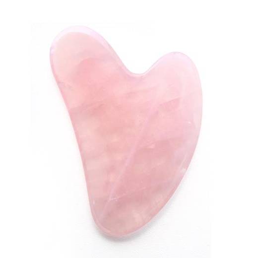 Natural Rose Quartz Guasha Facial Tool - Small heart shaped | 天然玫瑰粉晶刮痧板 - 細心型