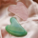 Natural Rose Quartz Guasha Facial Tool - Small heart shaped | 天然玫瑰粉晶刮痧板 - 細心型