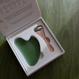 Moody Mood Under-Eye Roller & Jade Gua Sha Set | 冰感眼部按摩棒及翡翠石刮痧板套裝