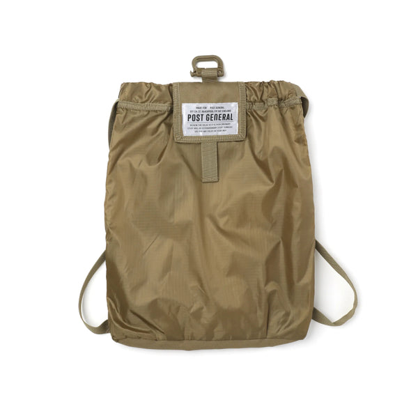 Post General Drawstring Bag - Olive | Post General 環保摺疊束口防潑水雙肩背囊