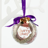 Christmas Edition - Mulberry Silk Skinny Scrunchies Ornament - Blush & Champagne | 聖誕限定真絲髮圈掛飾 - Blush & Champagne