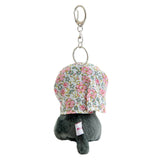 Angry Machiko Floral Keychain - Pink｜Angry Machiko 頭巾公仔連鑰匙扣（粉紅色款）