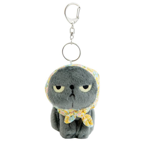 Angry Machiko Floral Keychain - Yellow｜Angry Machiko 頭巾公仔連鑰匙扣（黃色款）
