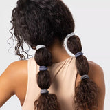 Recycled Nylon Glitter Hair Ties 12pc Set - Dark | Re-Nylon再生尼龍髮圈20條裝 - 灰藍色
