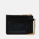 Kate Spade Quilted Key Ring Cardholder - Black | Kate Spade 菱格真皮鑰匙圈卡片套/散紙包 - 黑色