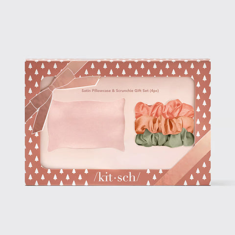 Satin Pillowcase & Scrunchies Gift Set | Kitsch舒適緞面枕頭套及髮圈禮盒套裝
