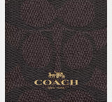 Coach ID Lanyard In Signature Canvas - Walnut/Black | Coach 真皮掛頸證卡套 - Walnut/Black (Copy)