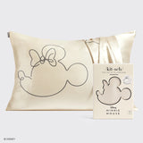 Kitsch & Mickey and Minnie Satin Pillowcase Standard Mrs. Mouse - Cream | 米奇老鼠 x Kitsch舒適睡眠枕頭套 - 米妮 (Cream)