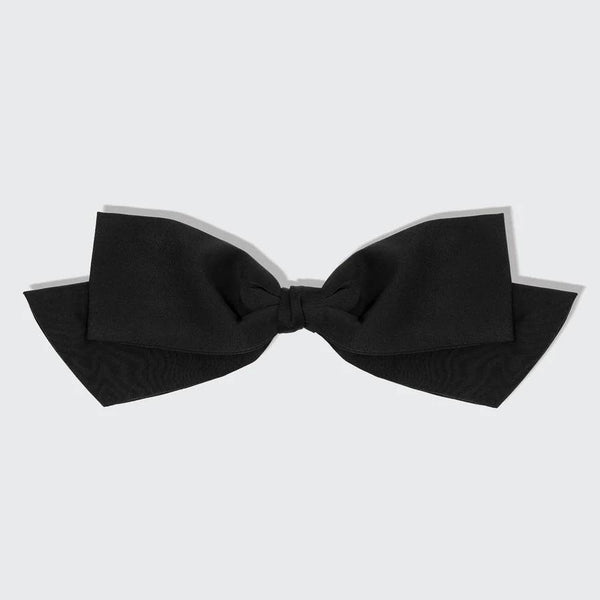 Recycled Fabric Bow Hair Clip - Black | 再生布料蝴蝶結髮夾 - 黑色