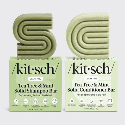 Tea Tree & Mint Clarifying Shampoo + Conditioner Combo  |  茶樹及薄荷深層清潔洗髮皂及護髮皂套裝（美國製造）