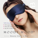 22 Momme Mulberry Silk Sleep Eye Mask・Midnight Blue | 22姆米美肌真絲眼罩・午夜藍
