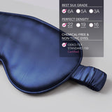 22 Momme Mulberry Silk Sleep Eye Mask・Midnight Blue | 22姆米美肌真絲眼罩・Midnight Blue