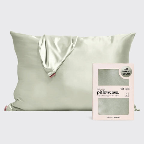 Satin Sleep Pillowcase・Sage | 舒適緞面枕頭套・灰綠色