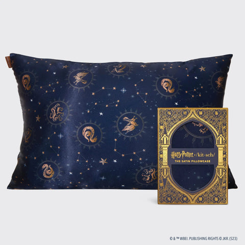 Harry Potter x Kitsch Satin Sleep Pillowcase - Midnight at Hogwarts | 哈利波特聯乘系列舒適緞面枕頭套 - 霍格華茲的午夜