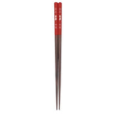 Japan Natural Wood Cat Chopsticks - Red | 日本製天然木雪花貓筷子 - Red