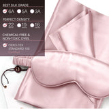 22 Momme Mulberry Silk Sleep Gift Set (Silk Eye Mask & Silk Pillowcase)・Blush | 22姆米美肌真絲眼罩及枕袋套裝・Blush