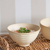 Asumi Minoyaki Bowl (Yellow) | Asumi 彩澄日本製美濃燒浮雕餐碗．淺黃色