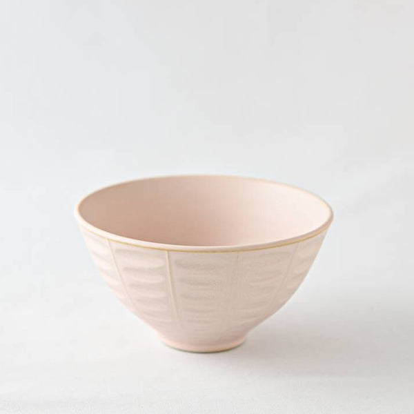 Asumi Minoyaki Bowl (Pink) | Asumi 彩澄日本製美濃燒浮雕餐碗．粉紅色