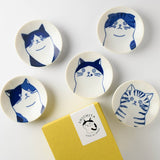 Shichita Cat Small Sauce Plate Set | Shichita 日本美濃燒貓小碟禮盒套裝