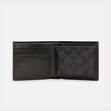 Coach Boxed 3-in-1 Billfold Wallet in Signature Canvas・Black | Coach 經典印花兩摺真皮短銀包禮盒套裝