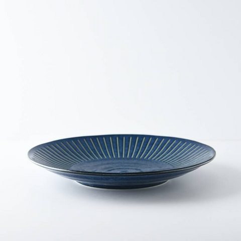 Indigo 23cm Plate | Indigo深藍十草23cm美濃燒碟