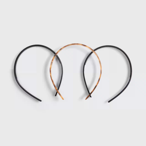 Thin Non-Slip Headbands - 3pc (made from recycled plastic) | 磨砂感簡約防滑髮箍 - 3個裝
