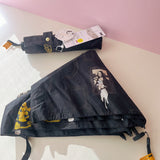 Mikuni Lightweight Folding Umbrella．Museum Cat (Black) | Mikuni 日本輕量晴雨兼用 防風迷你藝術館貓雨傘 (黑色)