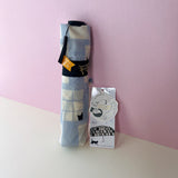 Mikuni Lightweight Folding Umbrella．Modern Cat (Blue&White) | Mikuni 日本輕量晴雨兼用 防風迷你時尚貓雨傘 (天藍色)