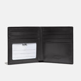 Coach ID Billfold Wallet in Signature Canvas - Black | Coach 經典印花兩摺真皮短銀包 - Black