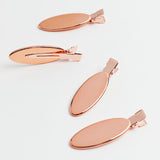Oval Creaseless Clips・4pc Rose Gold | 橢圓無痕造型髮夾・玫瑰金四個裝（家用頭髮固定夾）