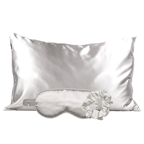 Satin Sleep Set・Silver | 舒適緞面睡眠套裝・銀灰色