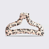 Satin Wrapped Claw Clip - Leopard | Satin髮夾 - 淺啡色