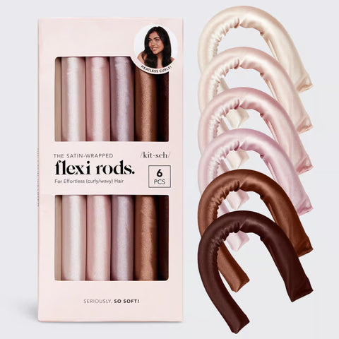 Satin Wrapped Flexi Rods 6pc | Satin免燙自然捲曲髮帶（六條裝）