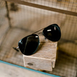 A Series // Spider Jet Polarized Sunglasses | A Series // 偏光鏡片復古飛行員黑色太陽眼鏡