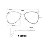 A Series // Spider Jet Polarized Sunglasses | A Series // 偏光鏡片復古飛行員黑色太陽眼鏡