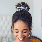 Hair Metallic Scrunchies・Black/Gray | 閃亮冬甩髮圈・灰藍色五個裝