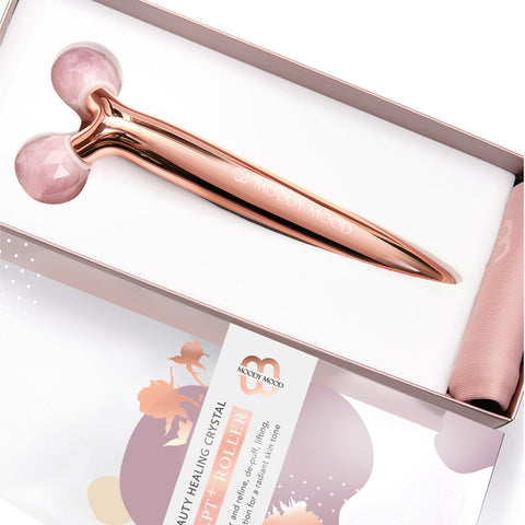Natural Rose Quartz Sculpt+ Roller | 天然粉水晶塑顏緊緻美容滾輪