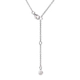 925 Sterling Silver Sideway Letter Q Necklace (18k white gold plating) | .925純銀鍍18K金Q字母項鍊