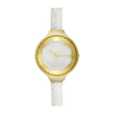 Orchard Gem Exotic Watch - Gold Crystal | 寶石蛇皮花紋真皮腕錶・白色