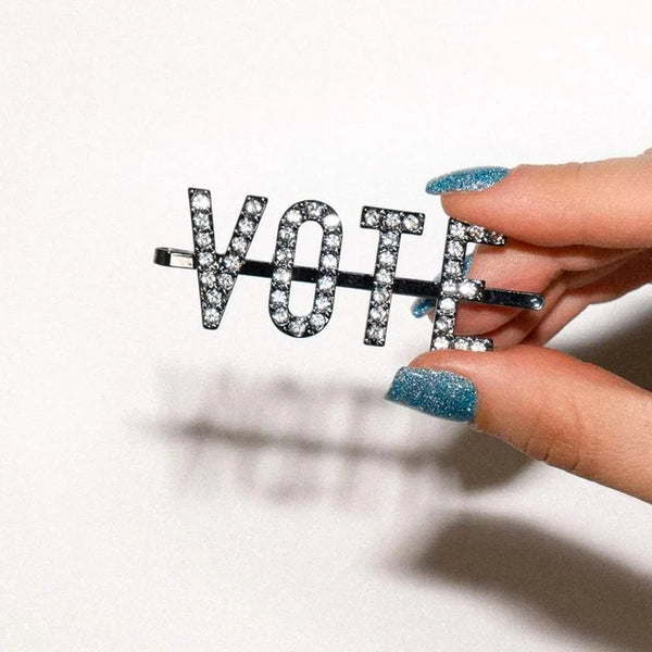 Kitsch x Justine Marjan Vote Bobby Pins | Kitsch x Justine Marjan聯乘系列・Vote水鑽一字髮夾